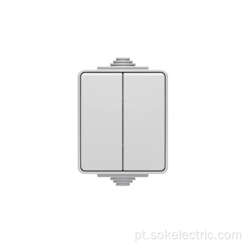 Interruptor de parede de 2 vias de 2 vias para montagem em superfície IP65 terminal de parafuso